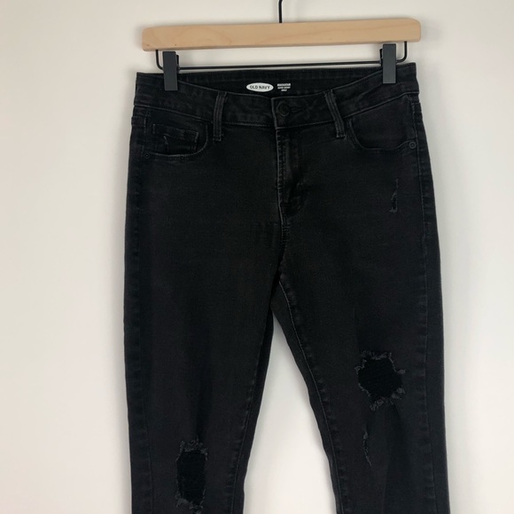 Old Navy | Black Rockstar Skinny Jeans  Sz 6 - Picture 4 of 16